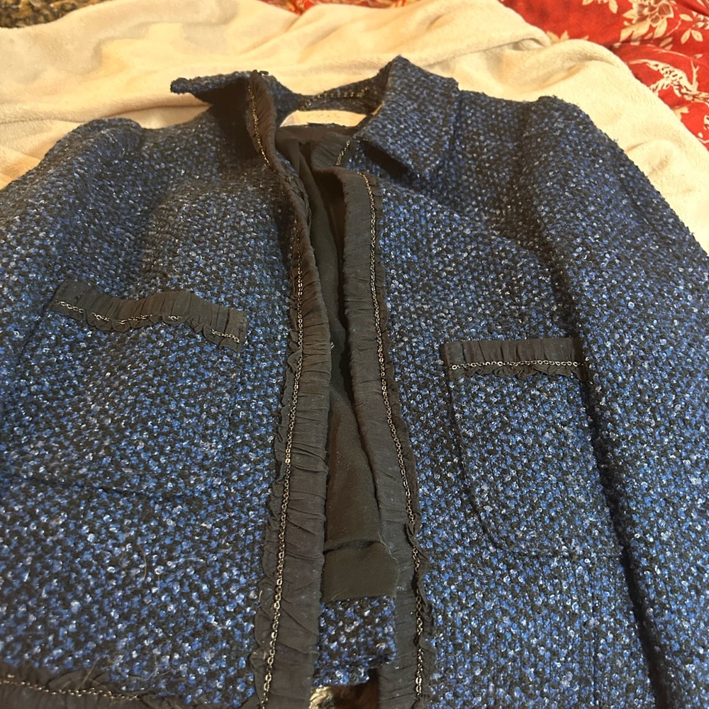 Rebecca Taylor Blue Textured Blazer